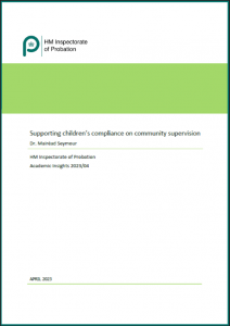 Cover of Supporting children’s compliance on community supervision